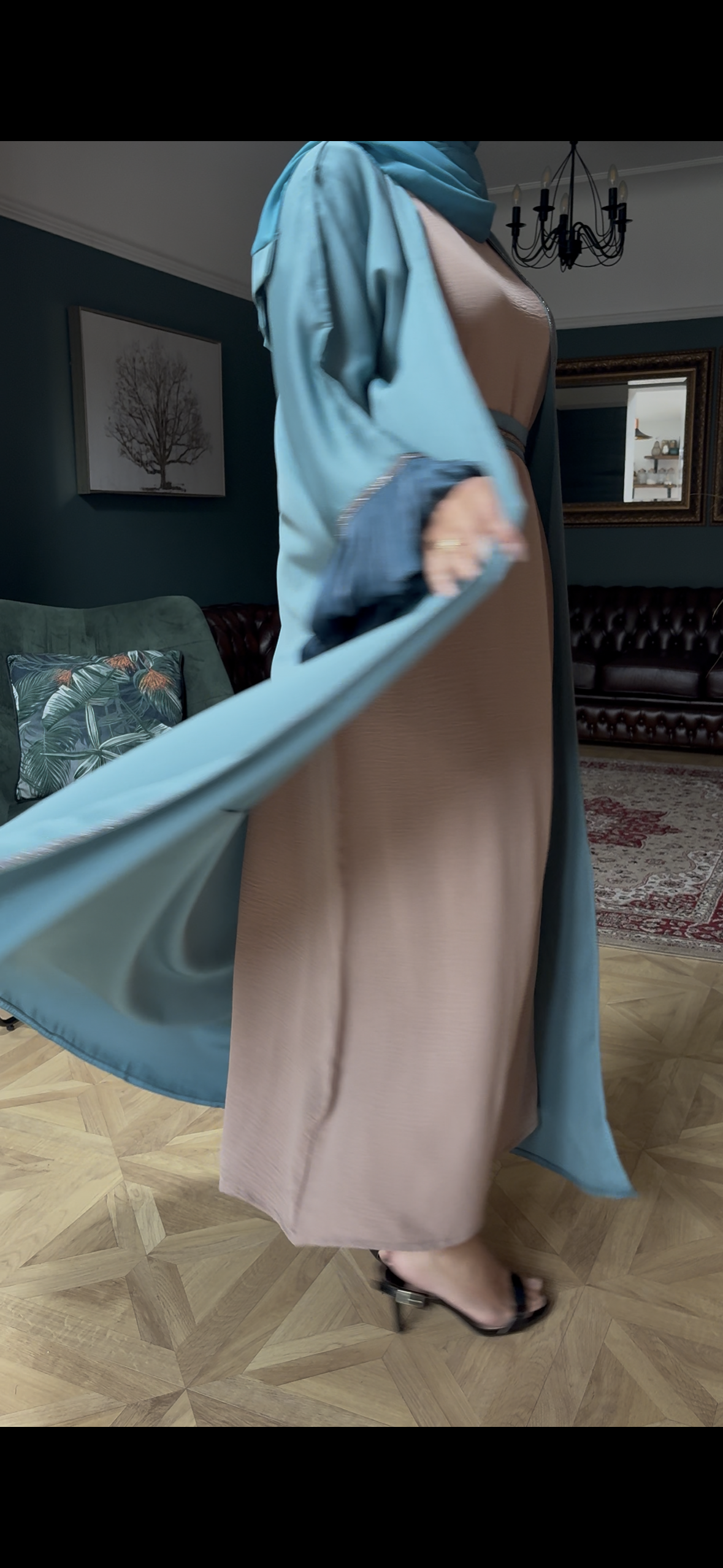 Royal Tealia abaya set