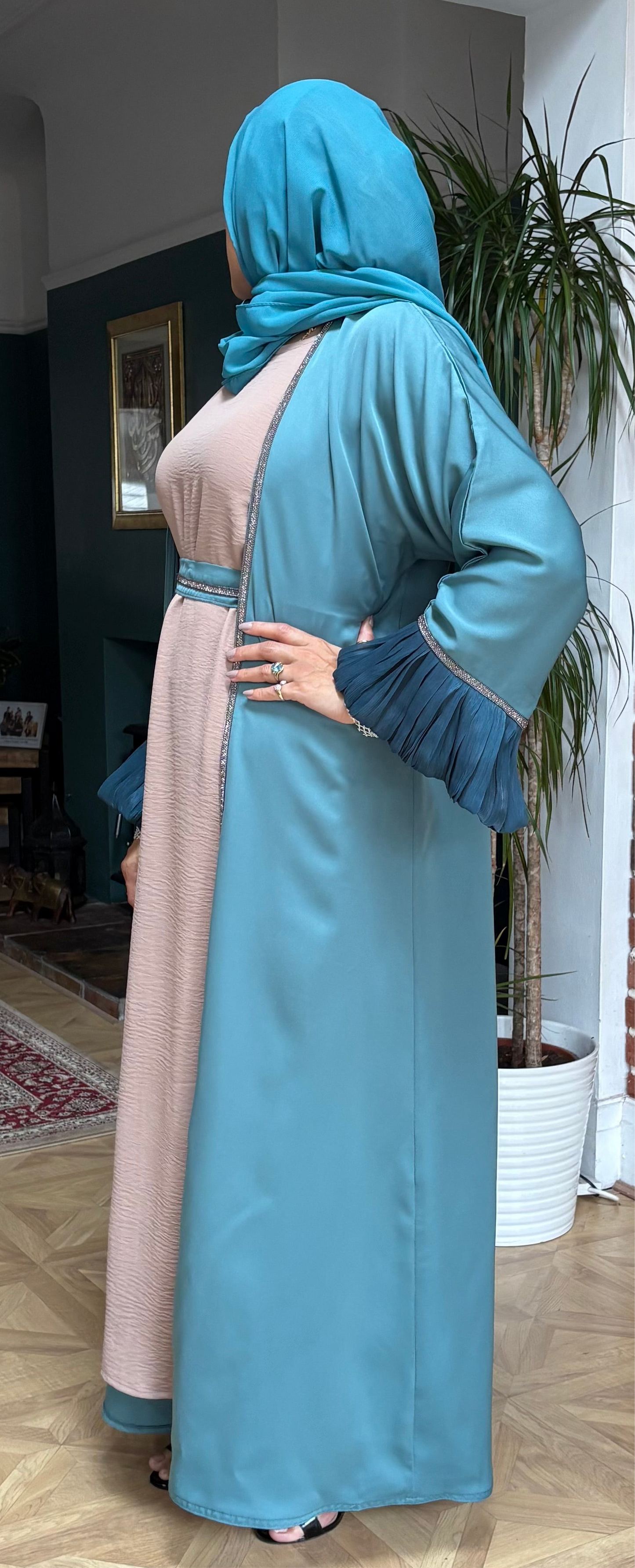 Royal Tealia abaya set