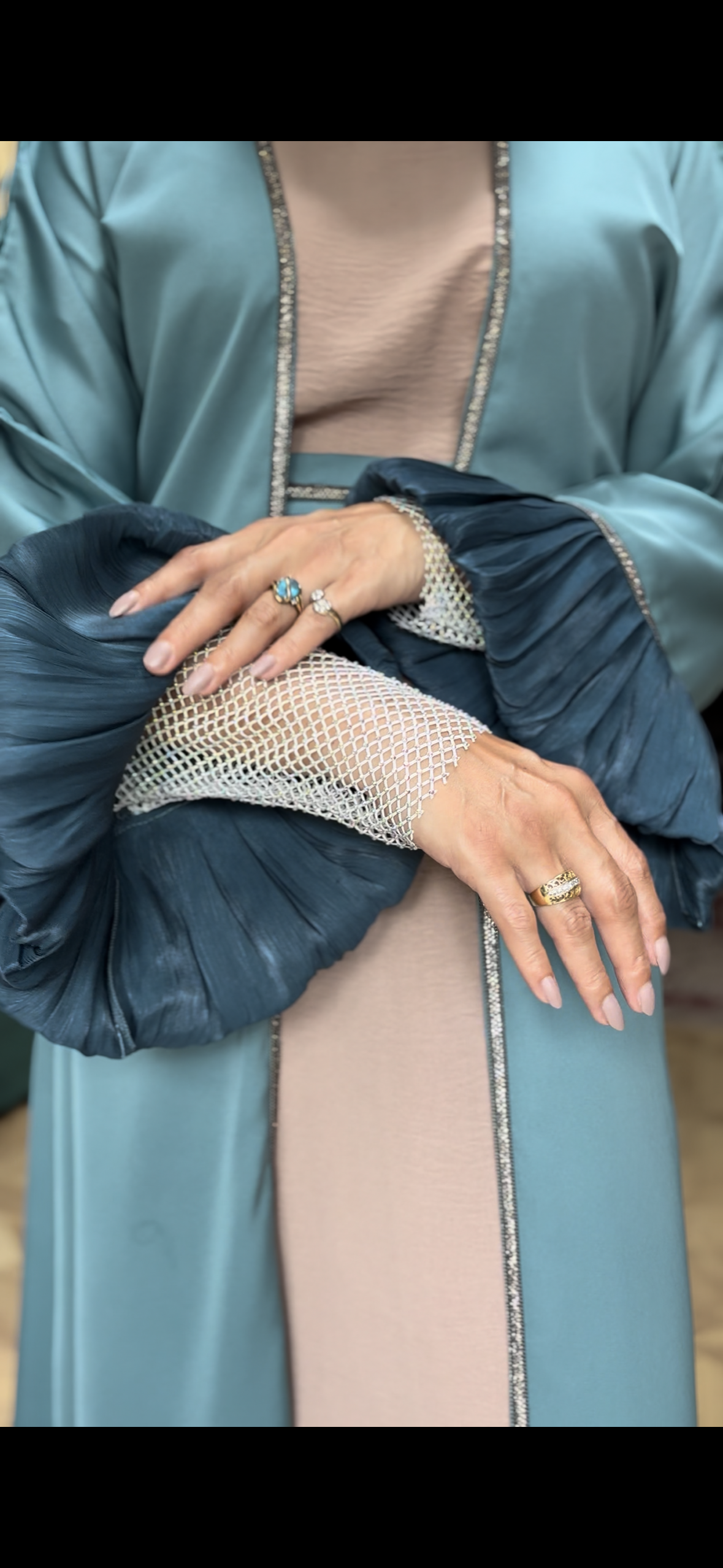 Royal Tealia abaya set
