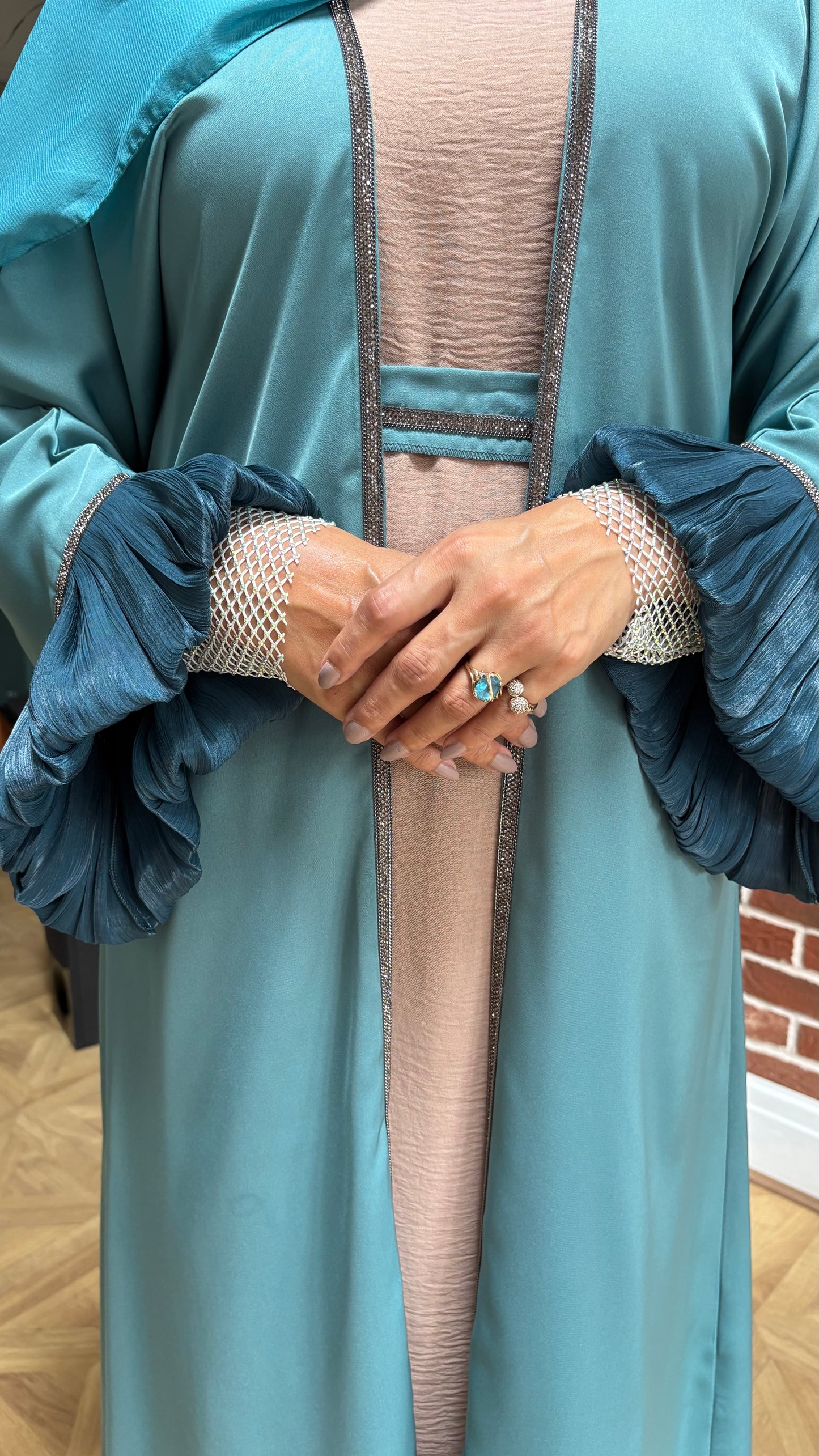 Royal Tealia abaya set