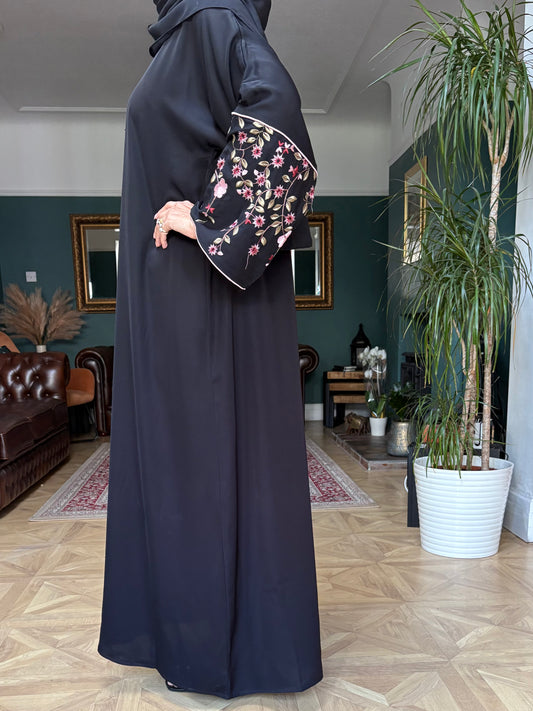 Aisha Abaya set - pink blossom