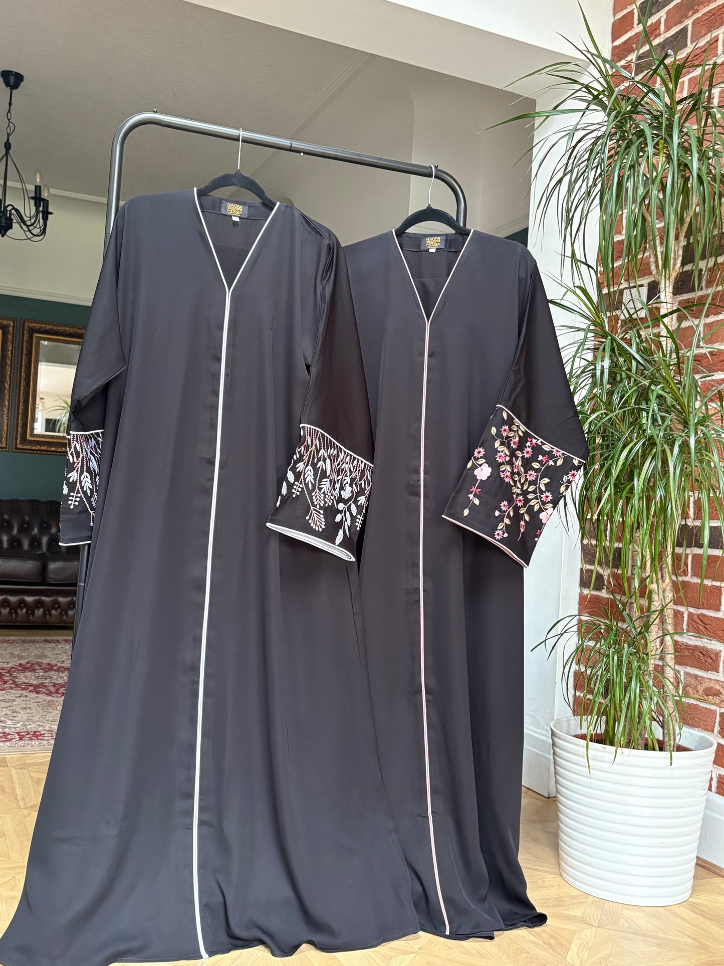 Aisha Abaya Set - white blossom
