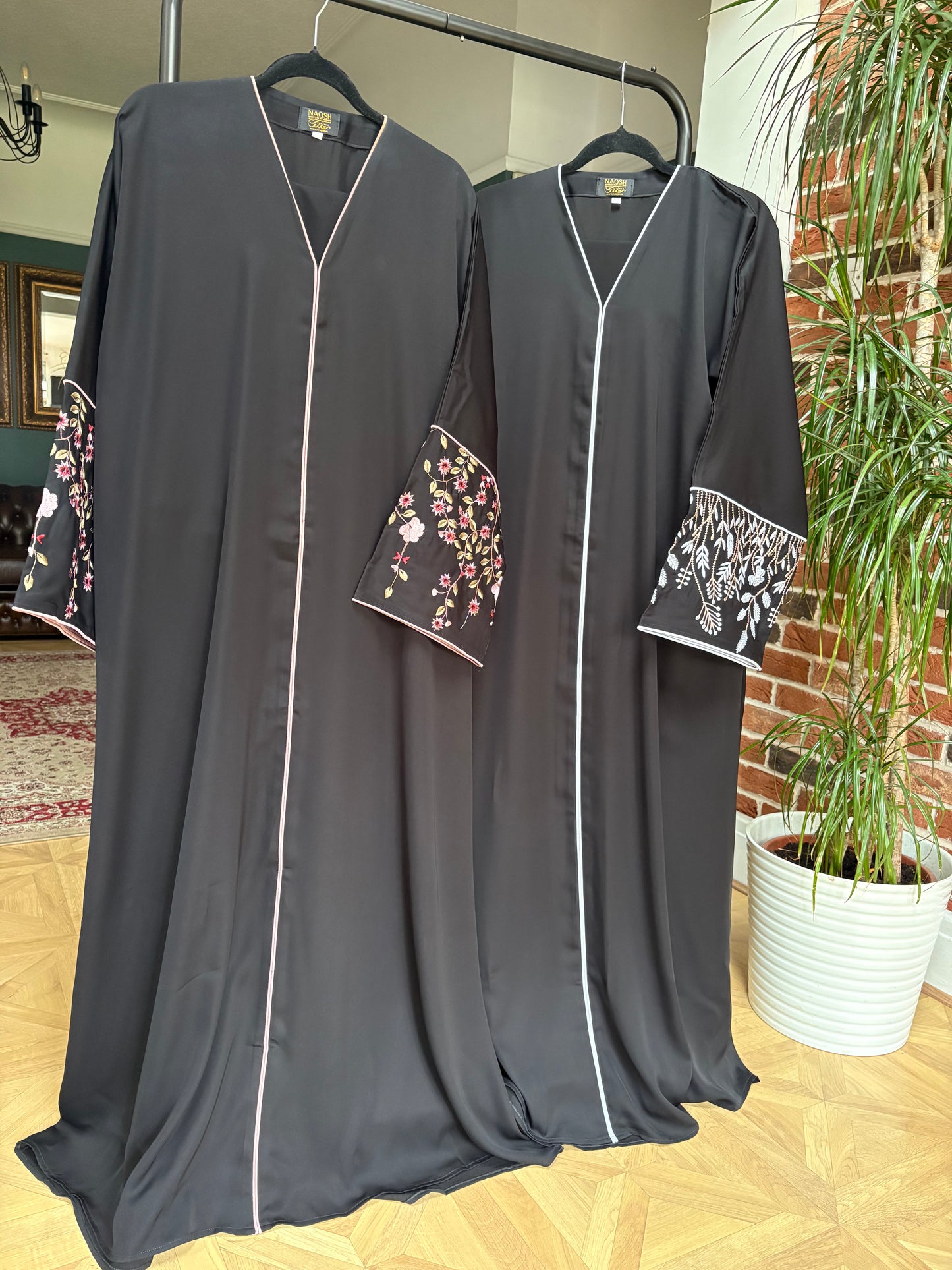 Aisha Abaya set - pink blossom
