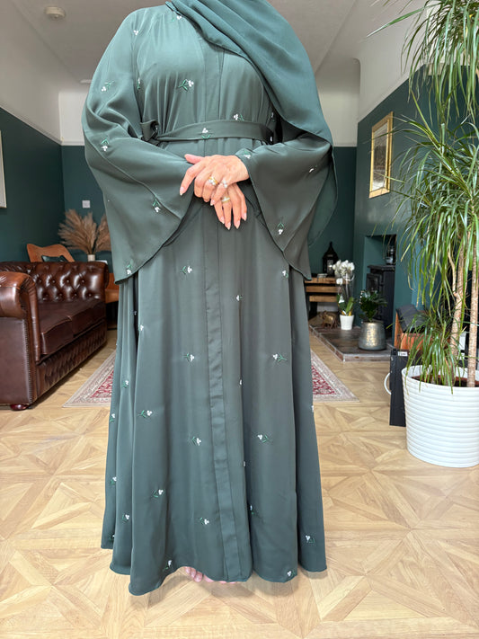 Sarah Abaya - bottle green